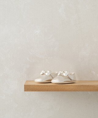 Mamas & Papas Bow Pram Shoes - Gold