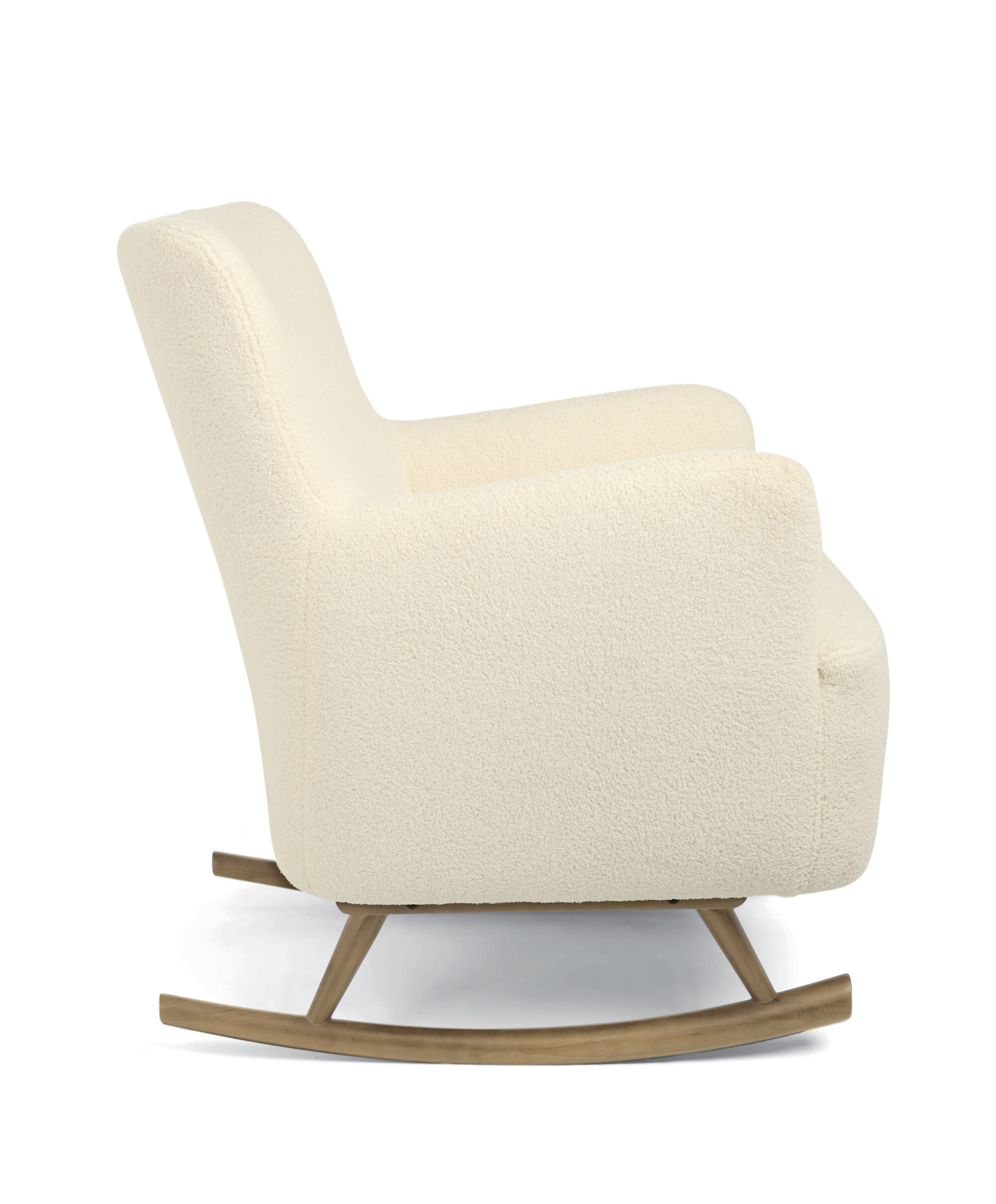 Elwood Nursing Chair & Stool - Off White Boucle image number 6