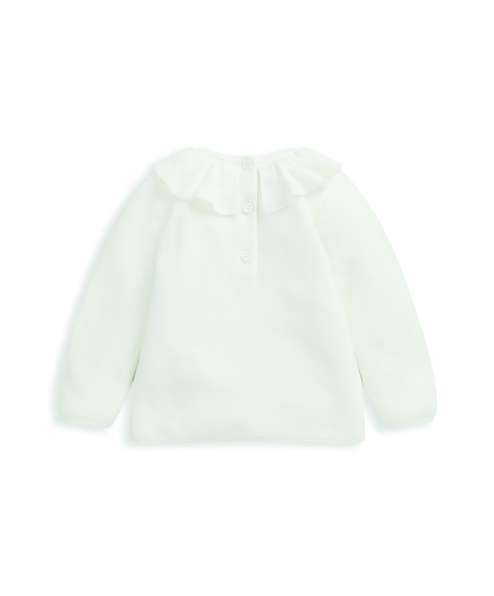 Cream Frill Collar Jumper image number 3