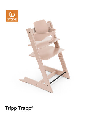 Stokke Tripp Trapp Chair with Baby Set- Serene Pink