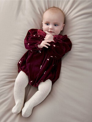 Mamas & Papas Velour Romper