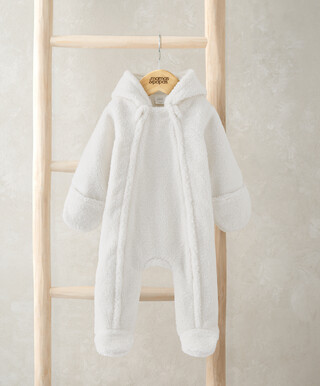 Cream Borg Pramsuit