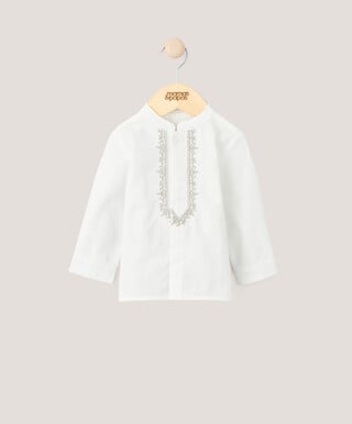 Eid Embroidered Shirt - White