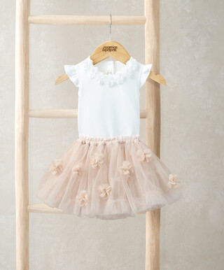 Floral Bodysuit & Tutu Outfit Set