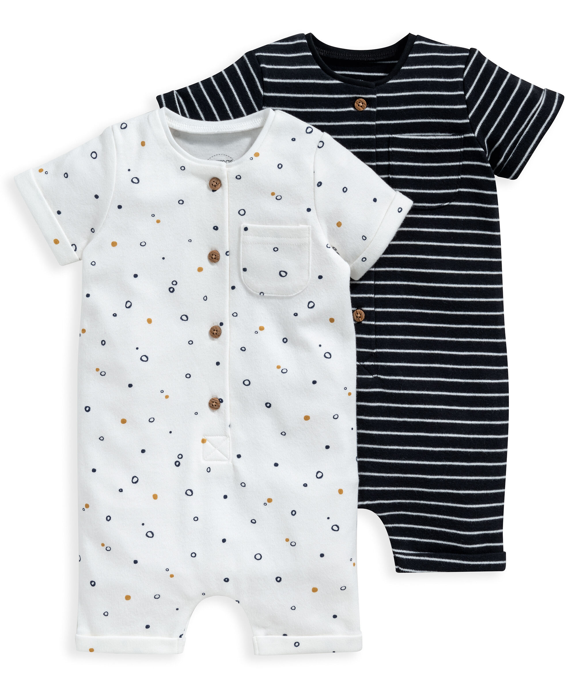 2 Pack Mono S/s Rompers image number 1