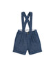 Woven Dungarees & Bodysuit - Blue image number 4