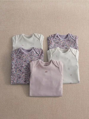 Mamas & Papas 5pk Vintage Floral L/S Bodysuits