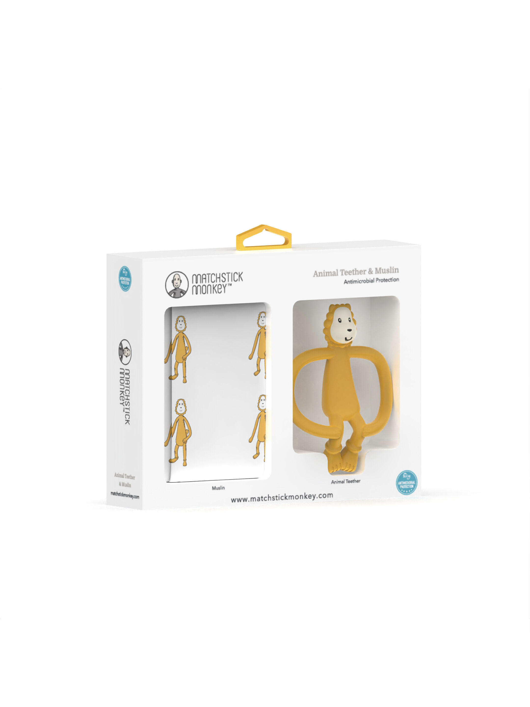 Matchstick Monkey Animal Teether & Muslin Gift Set - Giraffe image number 2