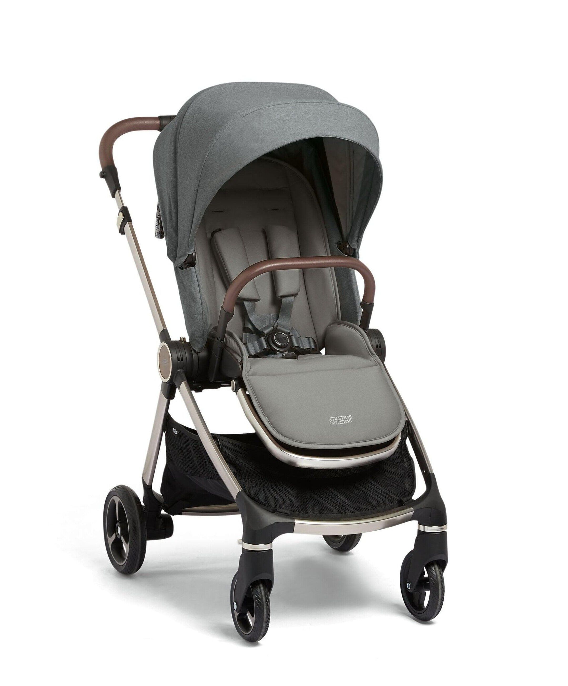 Strada Grey Melange Pushchair with Paisley Crescent Memory Foam Liner image number 2