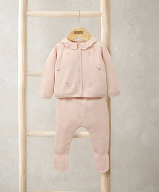 Embroidered Knit Set