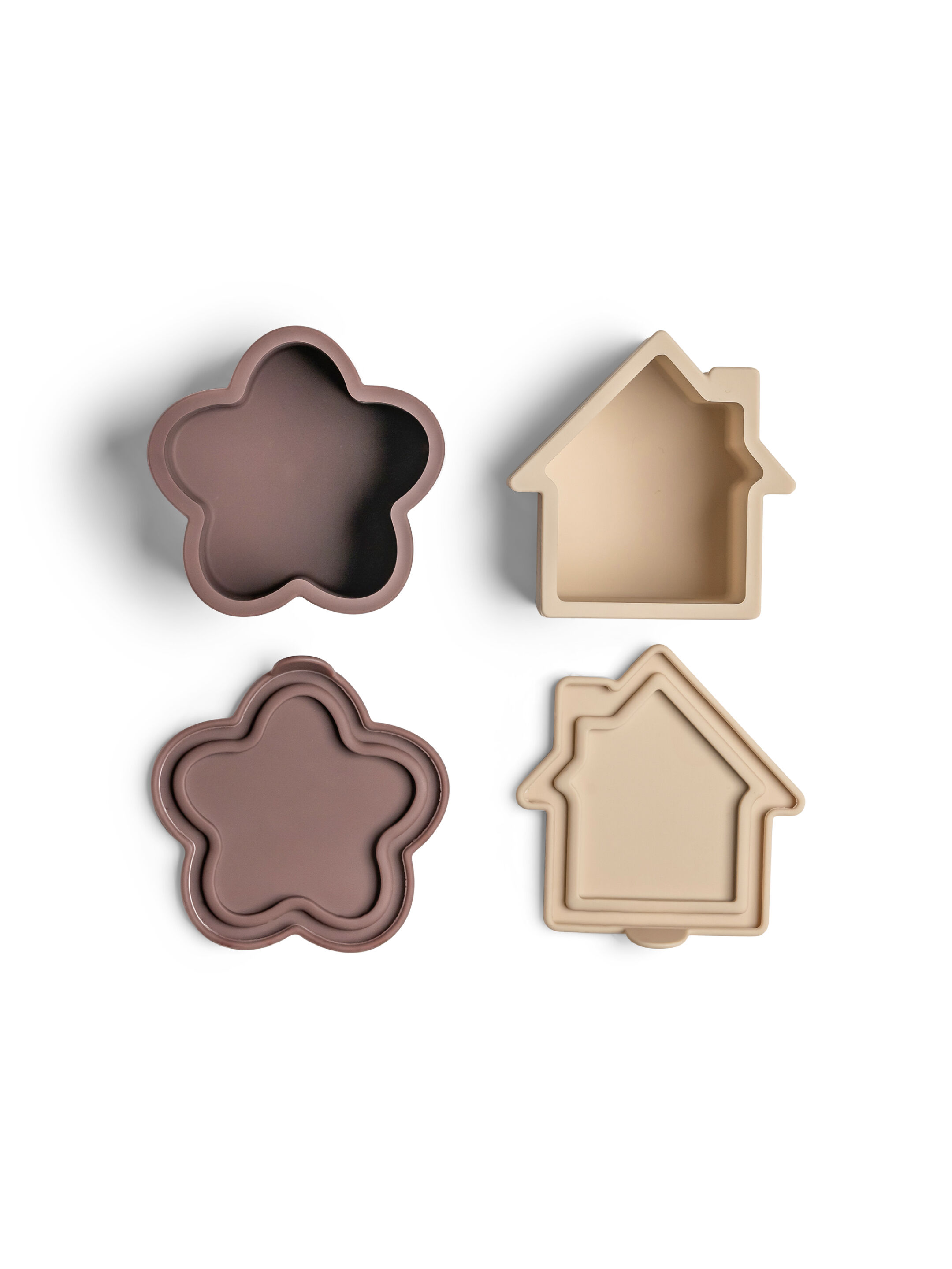 Citron Silicone Lunchbox Organizers Set of 4 Beige/Plum/Caramel image number 4