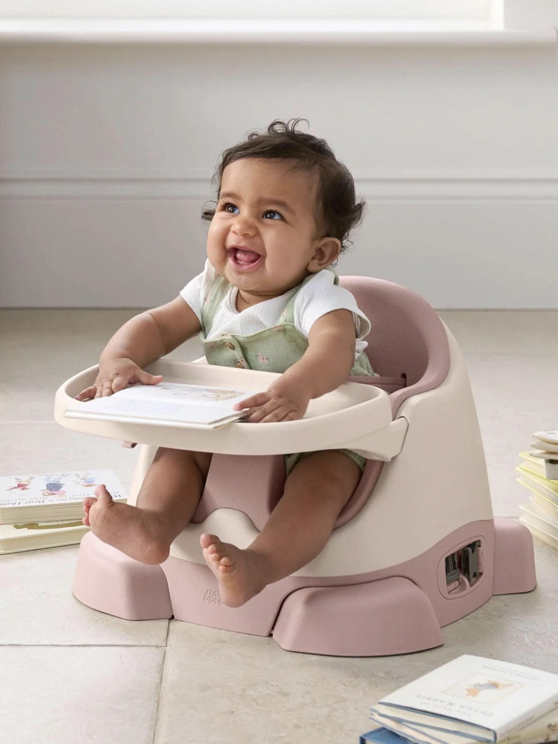 Bug 3-in-1 Floor & Booster Seat with Activity Tray - Blossom image number 3