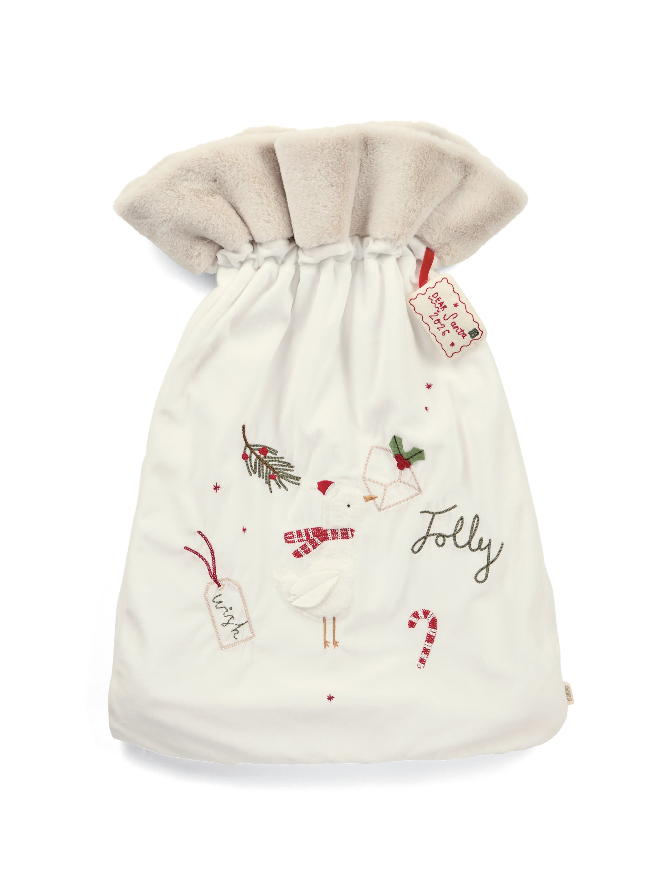 Large Sack - White Emb Personalisable image number 1