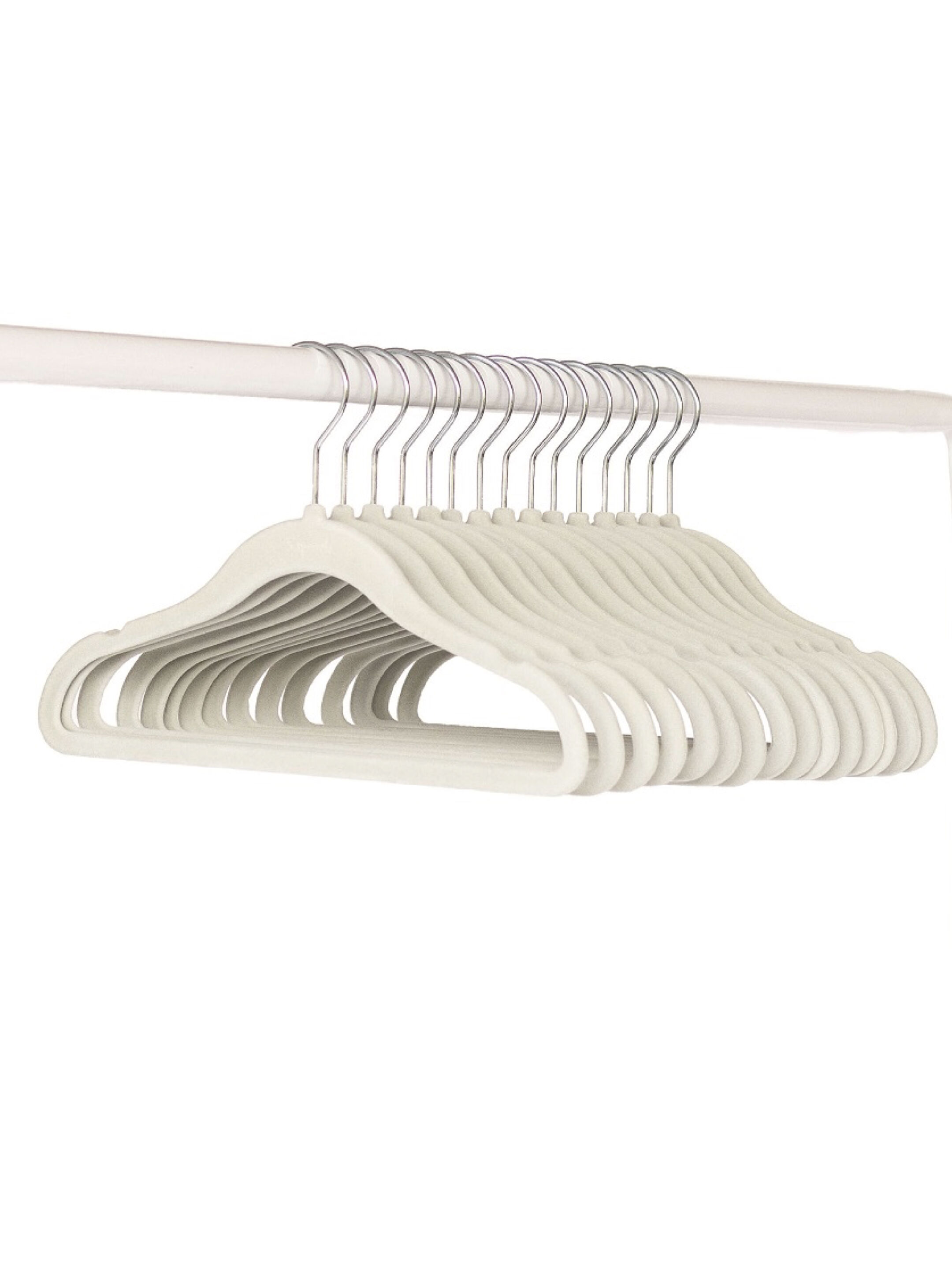 3 Sprouts Velvet Hanger - Green (Set of 15) image number 1