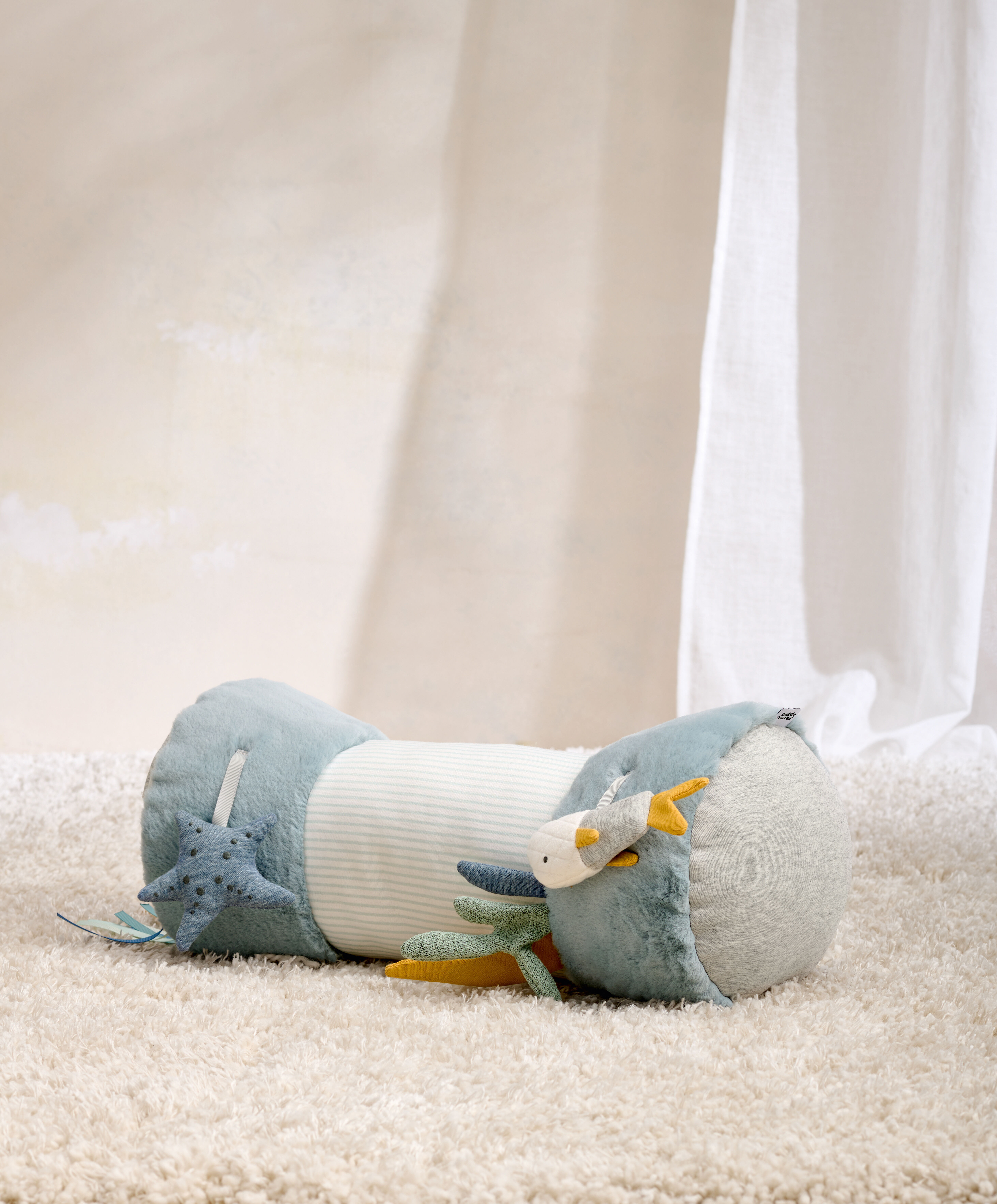 Welcome to the World Under the Sea Tummy Time Roll - Blue image number 1