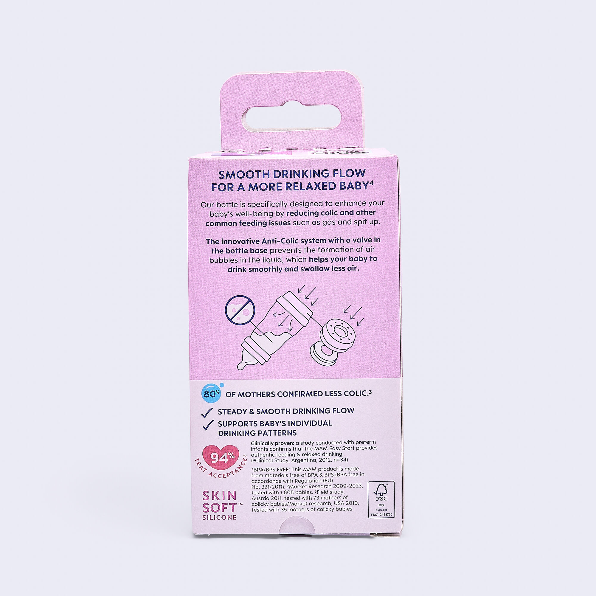 Mam Baby Easy Start Anticolic Silicone Bottle - 0 M+ | Sealife Blue - 130 Ml -  Pack of 1 image number 7