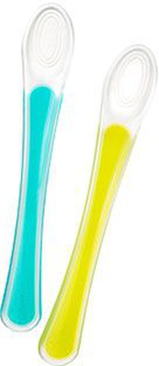 Tommee Tippee Explora First Weaning Spoons (2 Pack) - Green & Blue image number 1