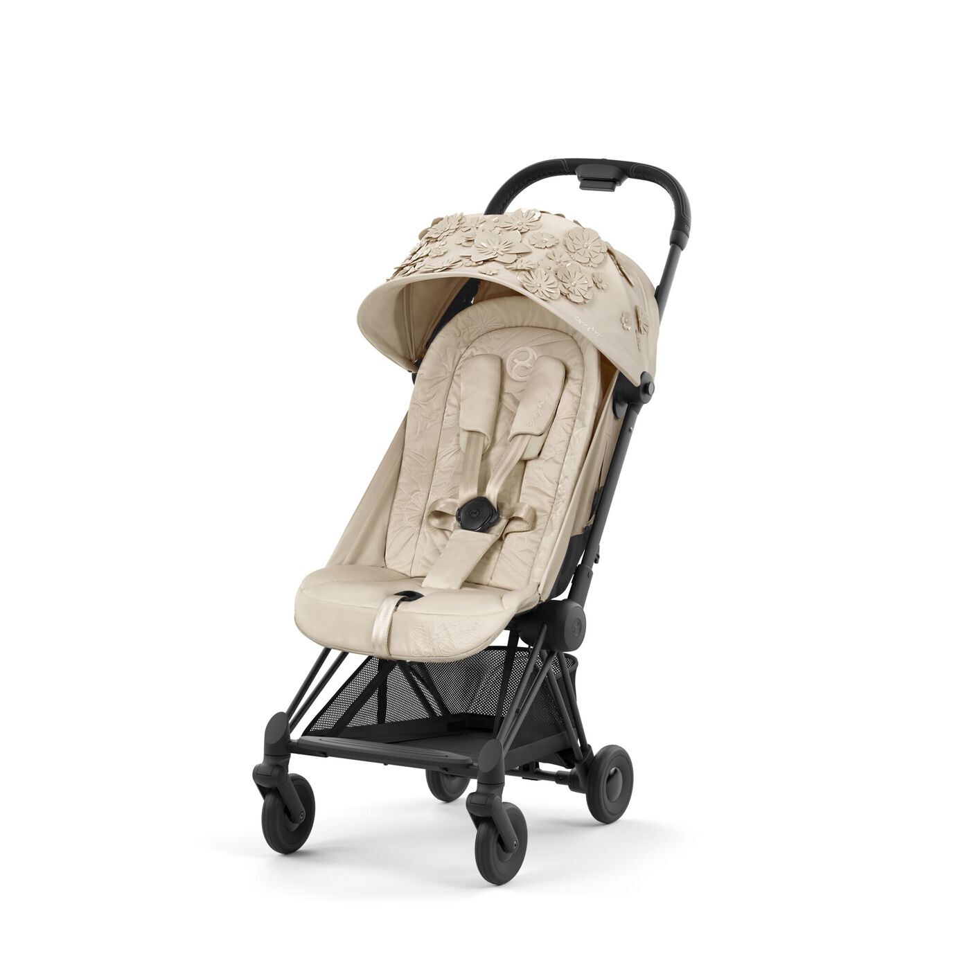Cybex Coya  Simply Flowers Cabin Approved Stroller Beige with Matte Black Frame