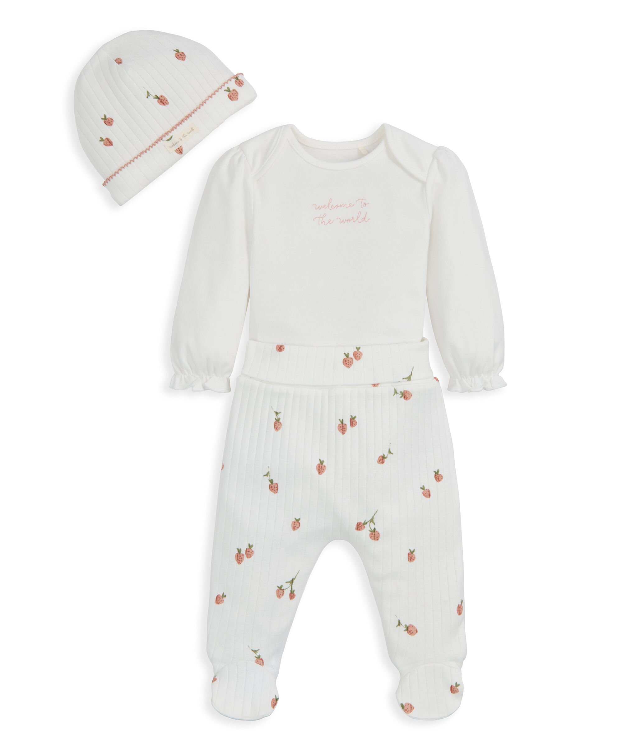 Strawberry Bodysuit, Leggings & Hat image number 2