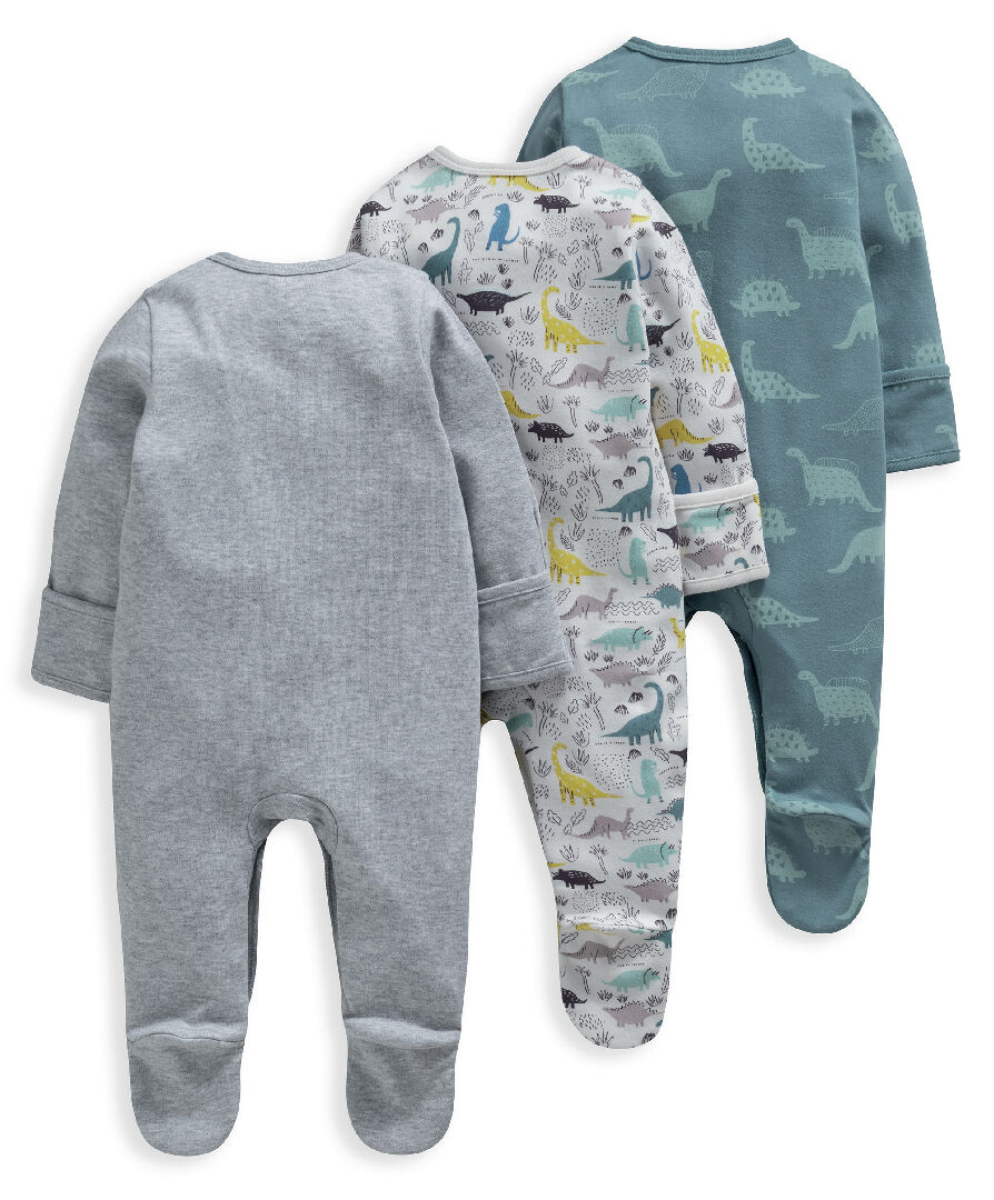 Mothercare Baby Boys 3 Pack Sleepsuits Dinosaur 