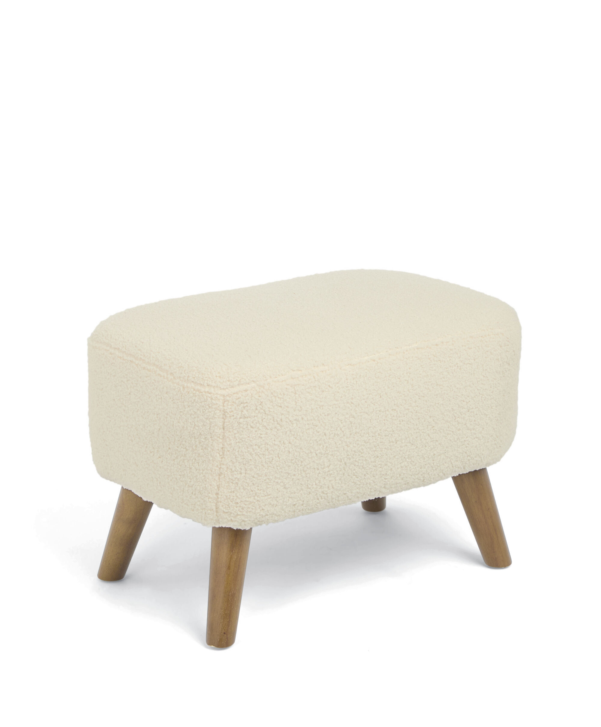 Elwood Nursing Chair & Stool - Off White Boucle image number 4