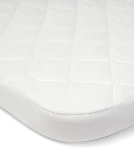 Lua Bedside Crib Bundle Beige with Mattress Protector & Fitted Sheets - Star / White image number 5