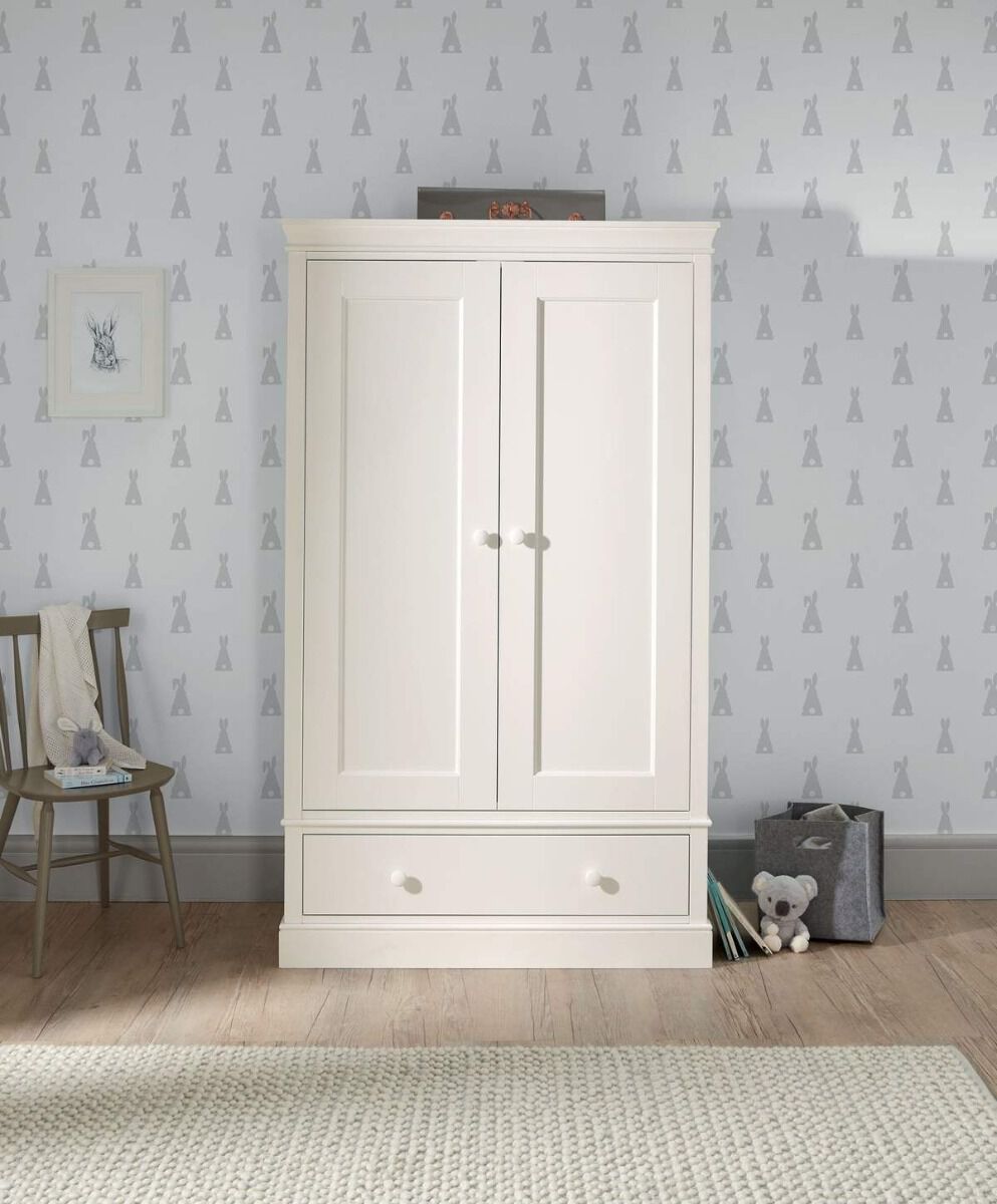 Oxford Wardrobe with Storage Drawer - White image number 4