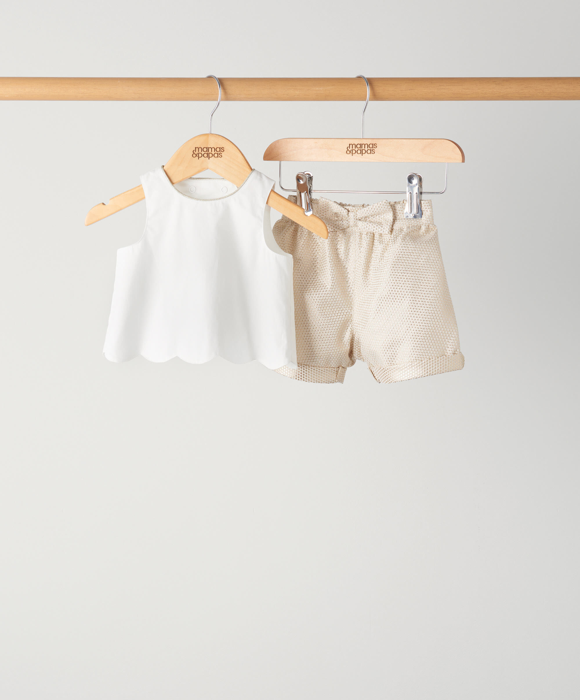 Top & Jacquard Short Set - 2 Piece Set