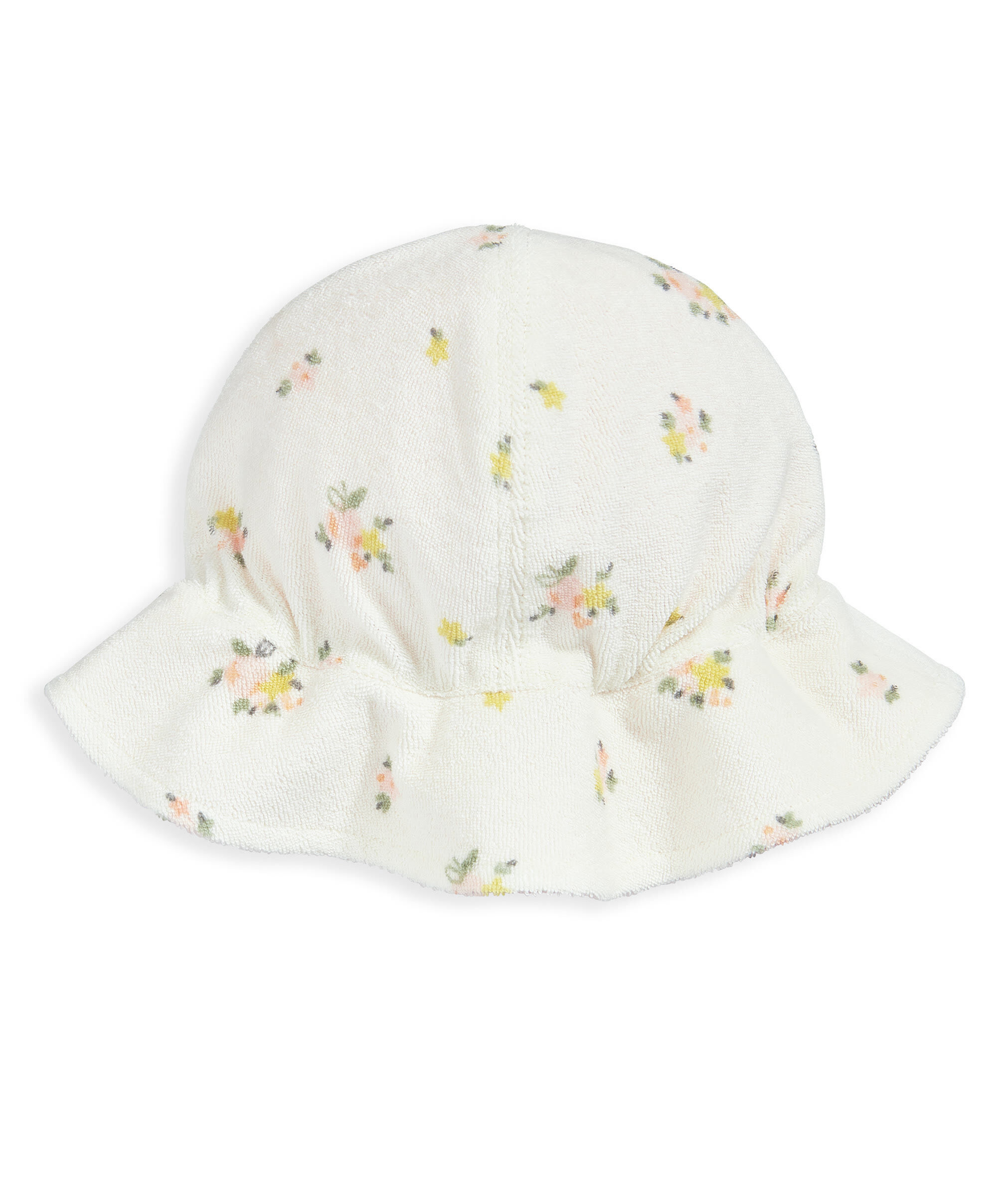2 Piece Floral Towelling Romper & Hat image number 4