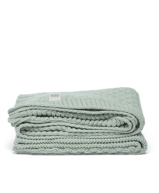 Knitted Blanket - Blue/Green image number 4
