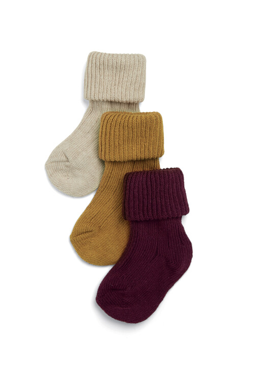 3 Pack Multicoloured Chunky Socks image number 1