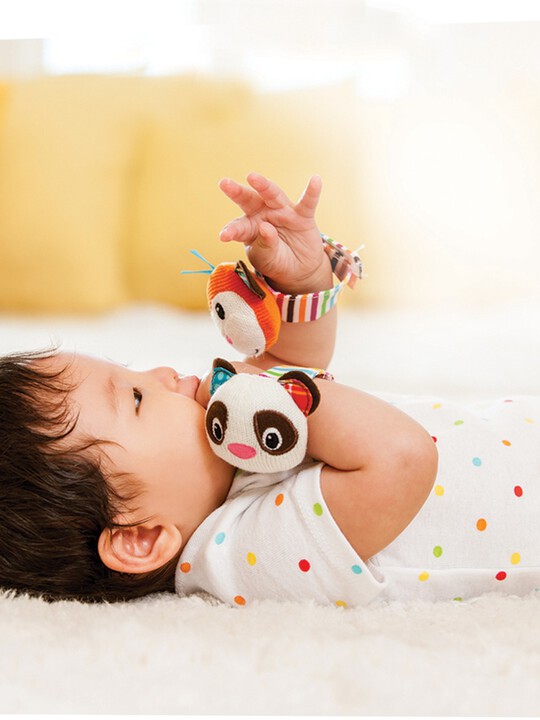 Infantino - Wrist Rattles - Monkey/Panda image number 5