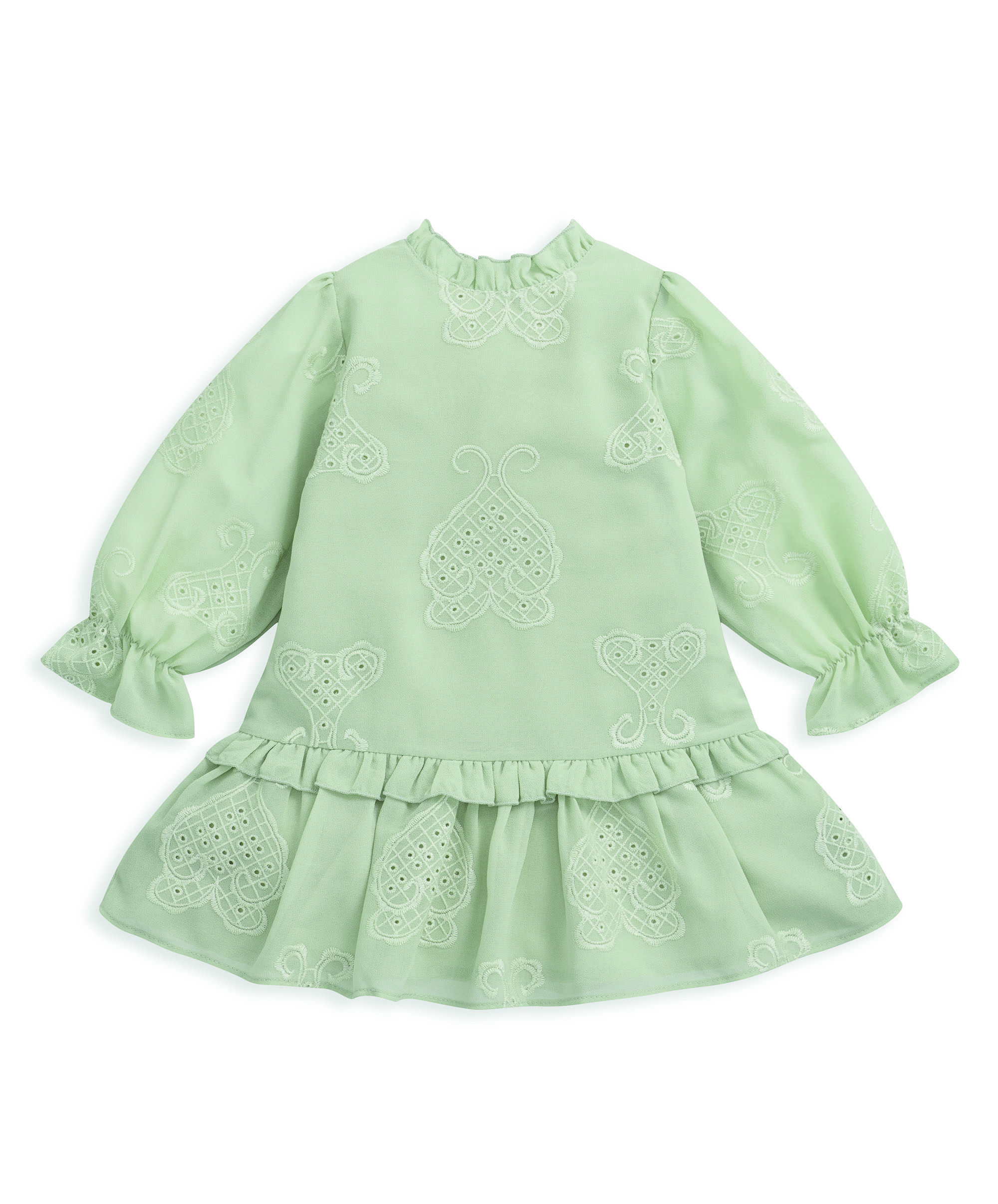 Dropped Waist Embroidered Dress image number 2