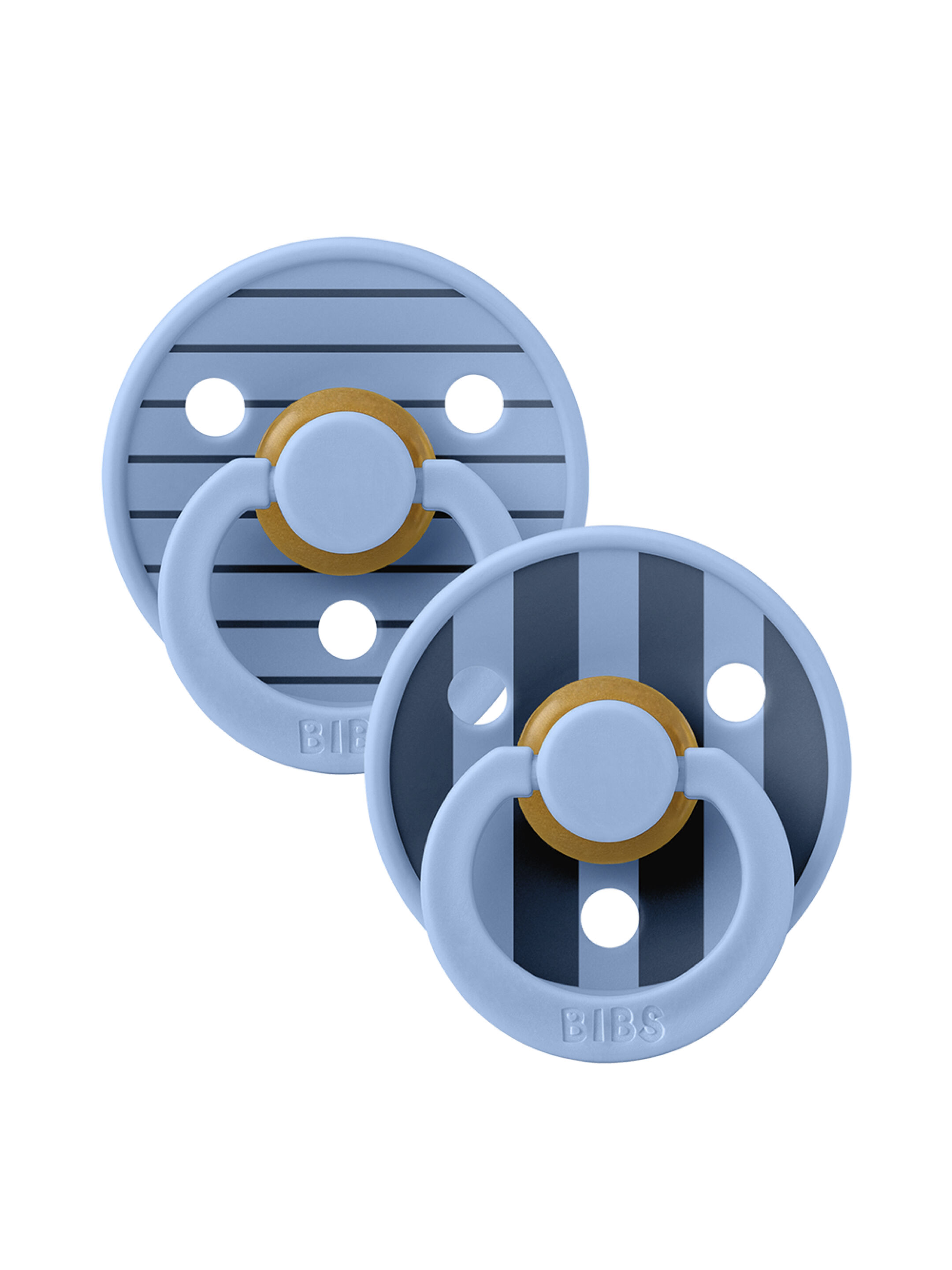 Bibs 2 Pack Colour Pin Latex S2 - Sky Blue Mix (6+ months)