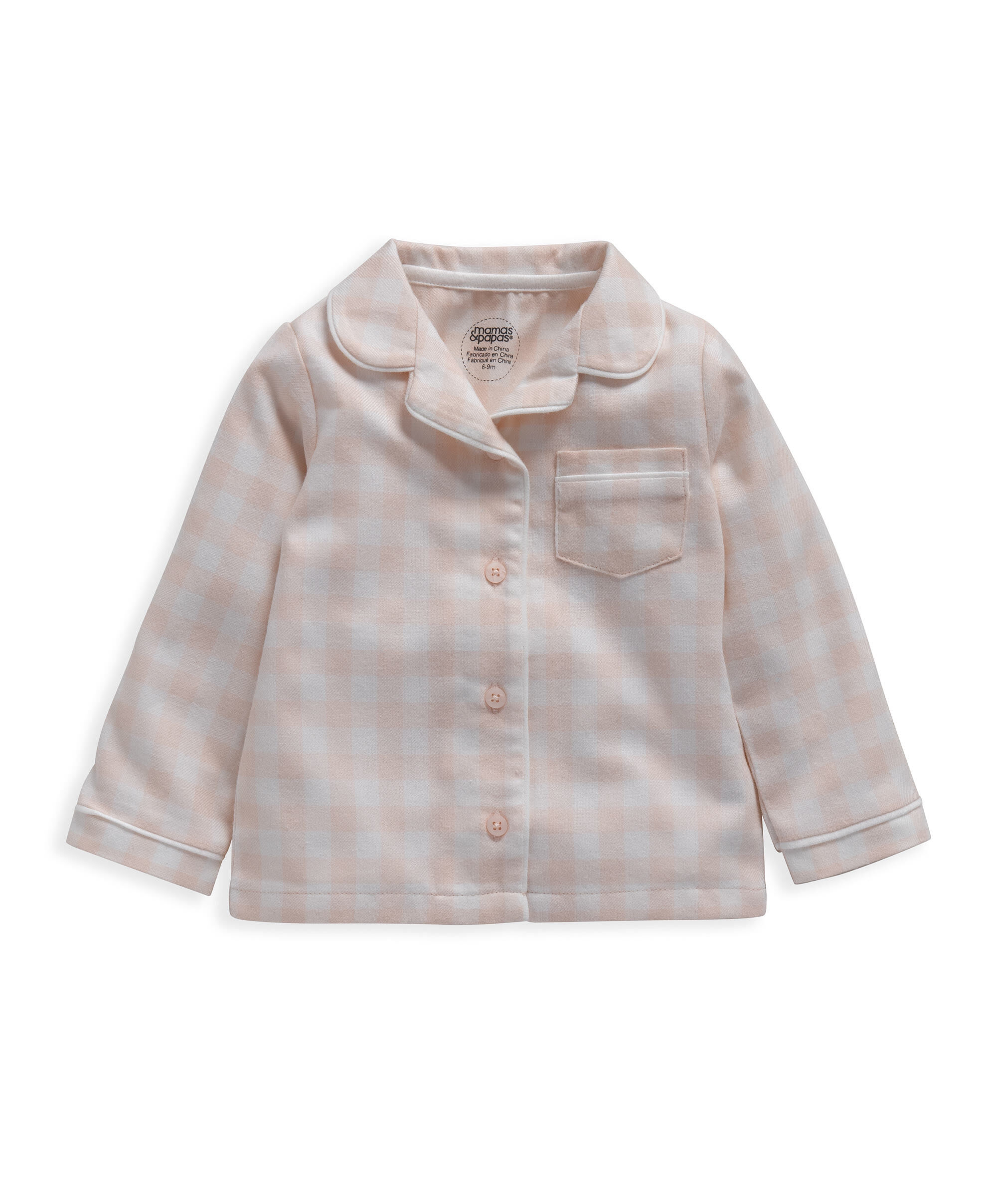 Pink Gingham Woven Pyjamas image number 5