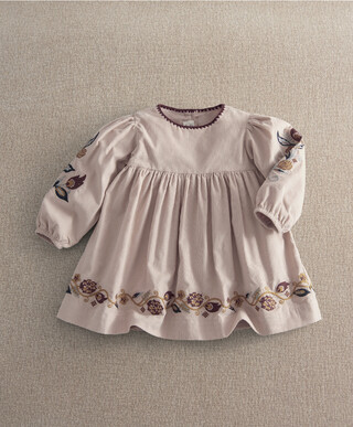 Embroidered Cord Dress