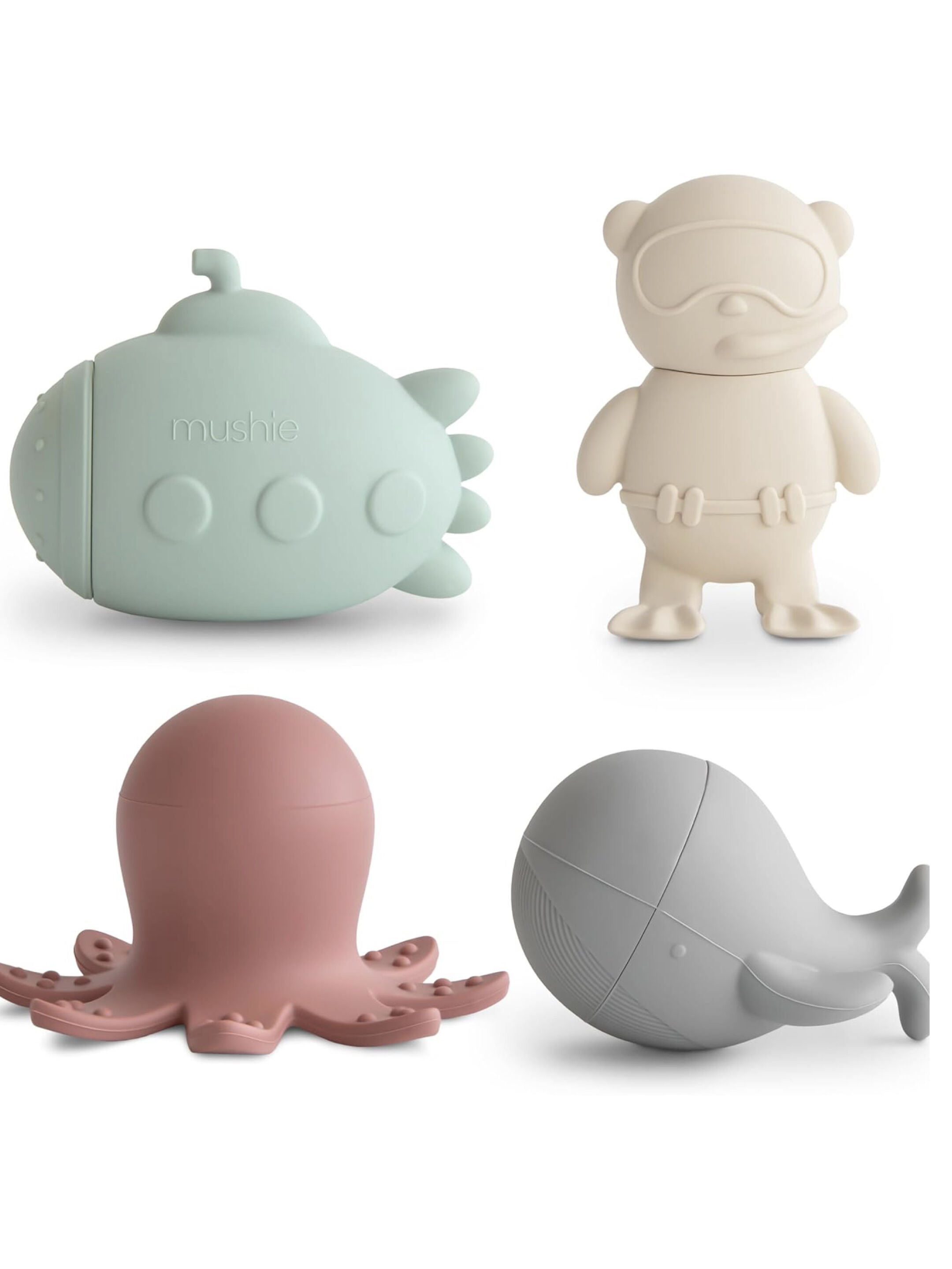 Mushie Sealife Bath Play Set - 4 Pack&nbsp;
