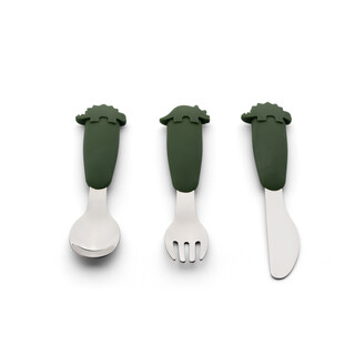 Citron Cutlery Set Silicone - Dino