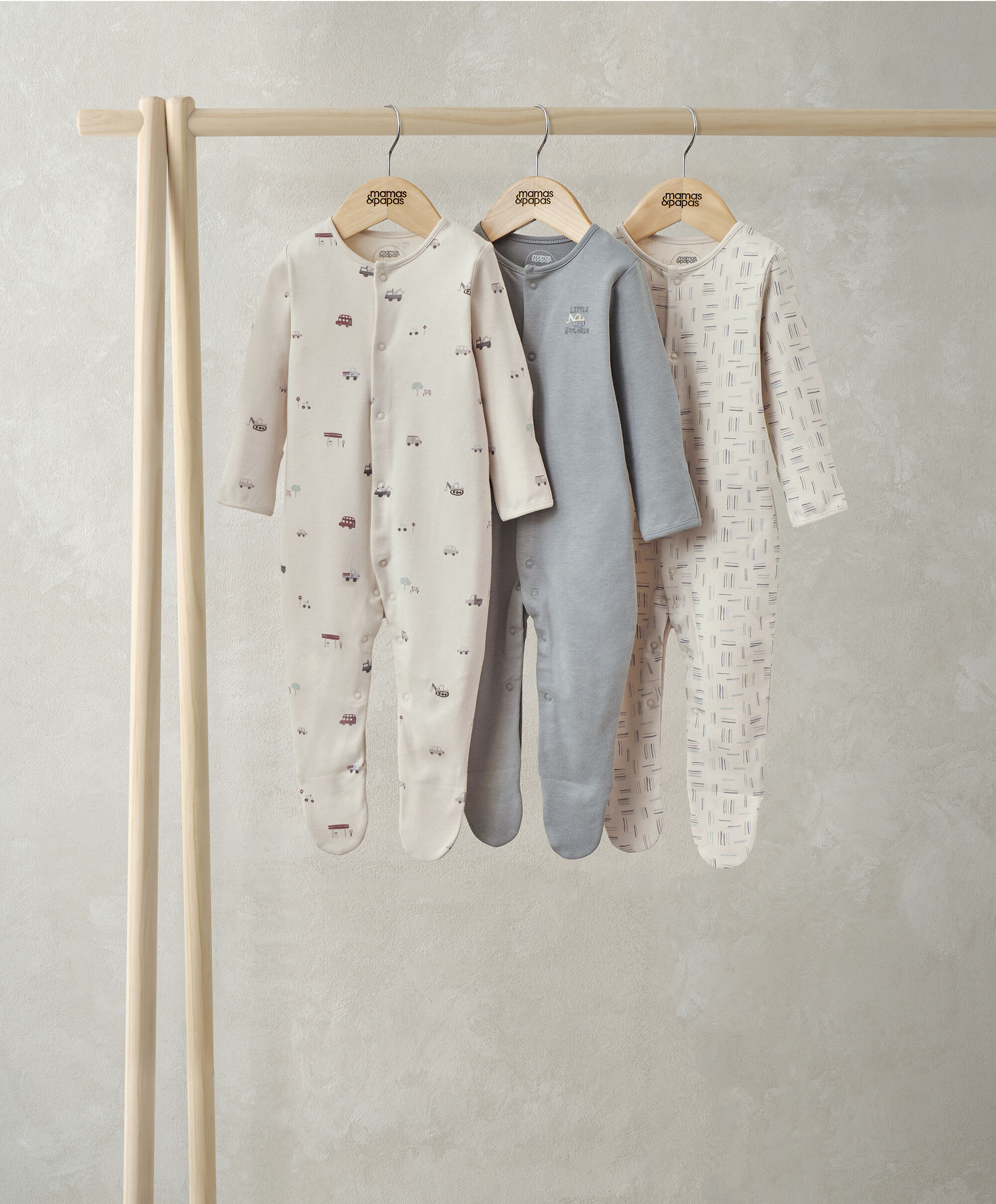 Mamas & Papas Little Explorer Sleepsuits (Pack of 3)
