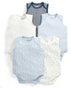 Blue Sleeveless Bodysuits (Set of 5) image number 1