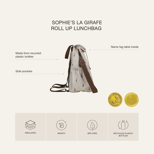 Citron Insulated Rollup Lunchbag Sophie Le Girafe image number 2