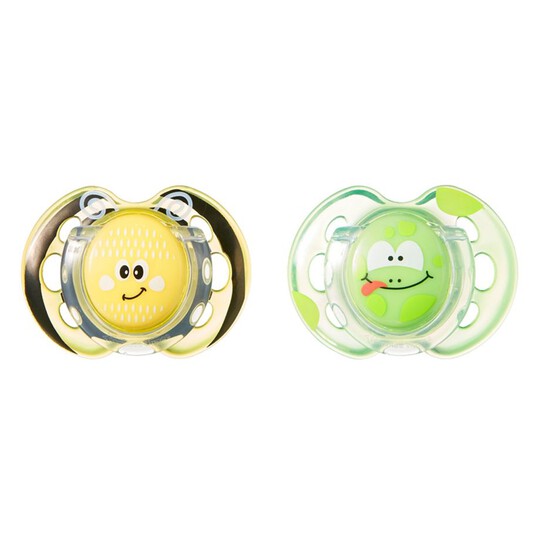 Tommee Tippee Closer To Nature Fun Style Soother Green 2Pcs 0-6m image number 1