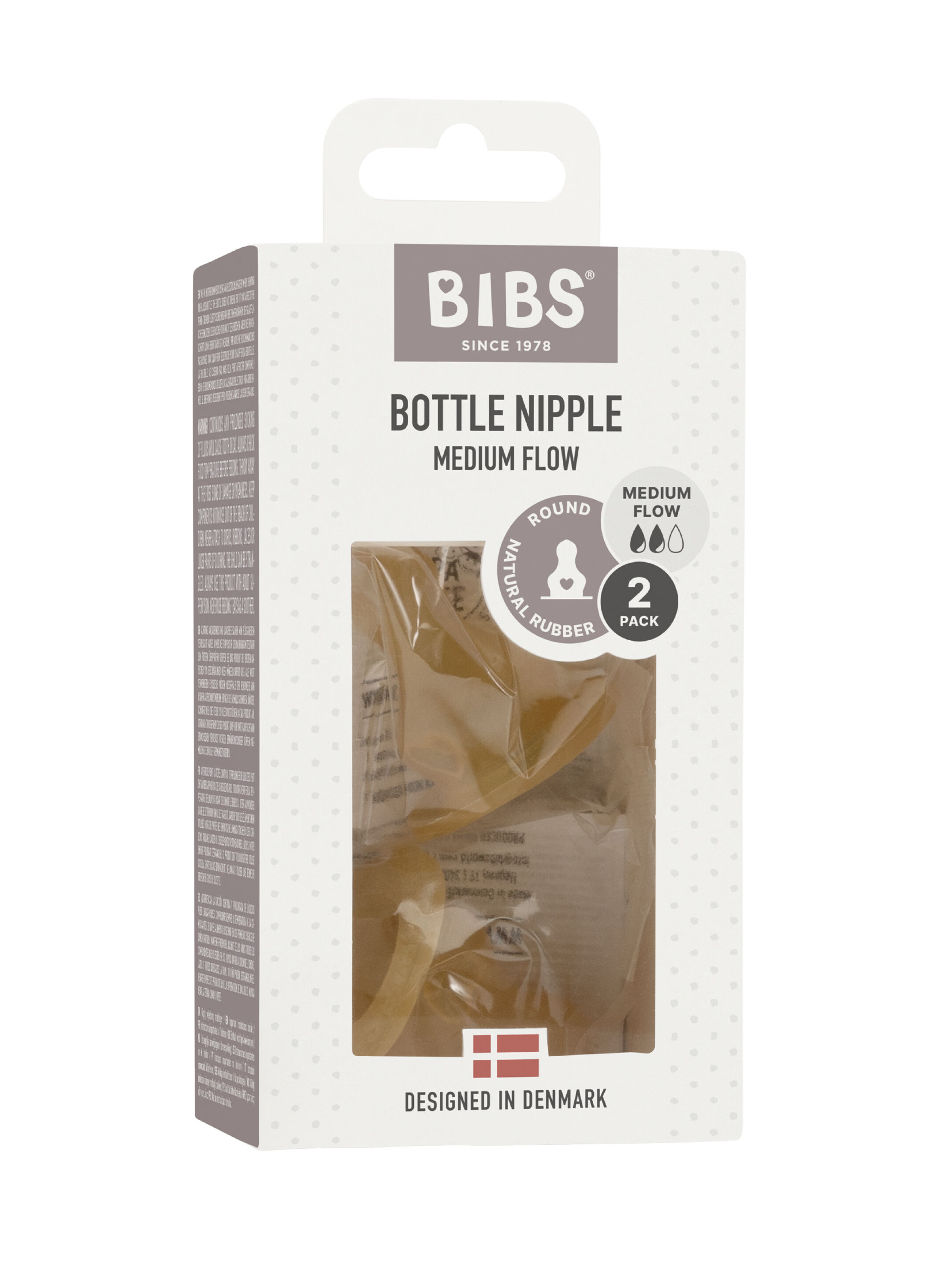 Bibs Baby Bottle Nipple - Medium Flow (Pack of 2) image number 1