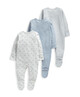 3 Pack Whales Sleepsuits image number 3
