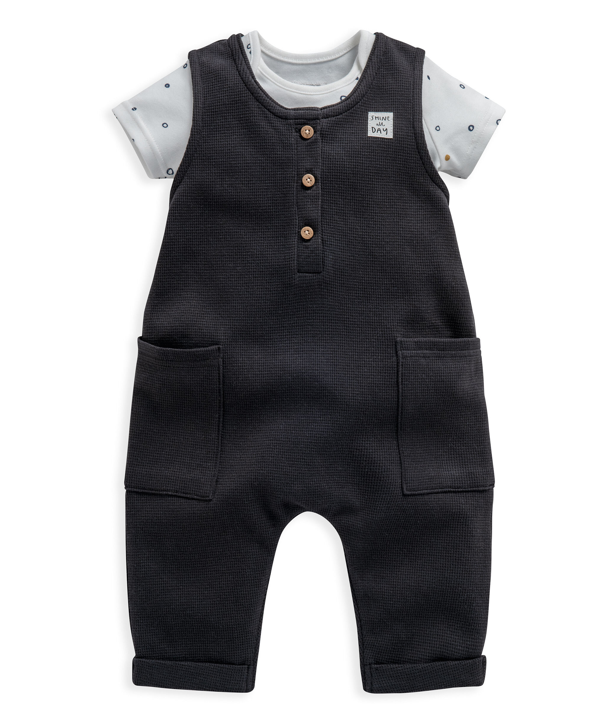 Dungaree & Bodysuit 2 Piece Set image number 1