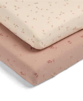 2 Pack Cotbed Fitted Sheets - Wildflower