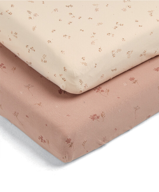 2 Pack Cotbed Fitted Sheets - Wildflower image number 1