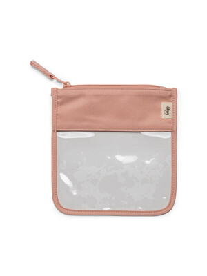 Clear Zipper Pouch Small - Blush Pink