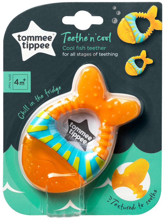 Tommee Tippee Teethe n Cool Waterfilled Teether, (4 months +) - Orange image number 2