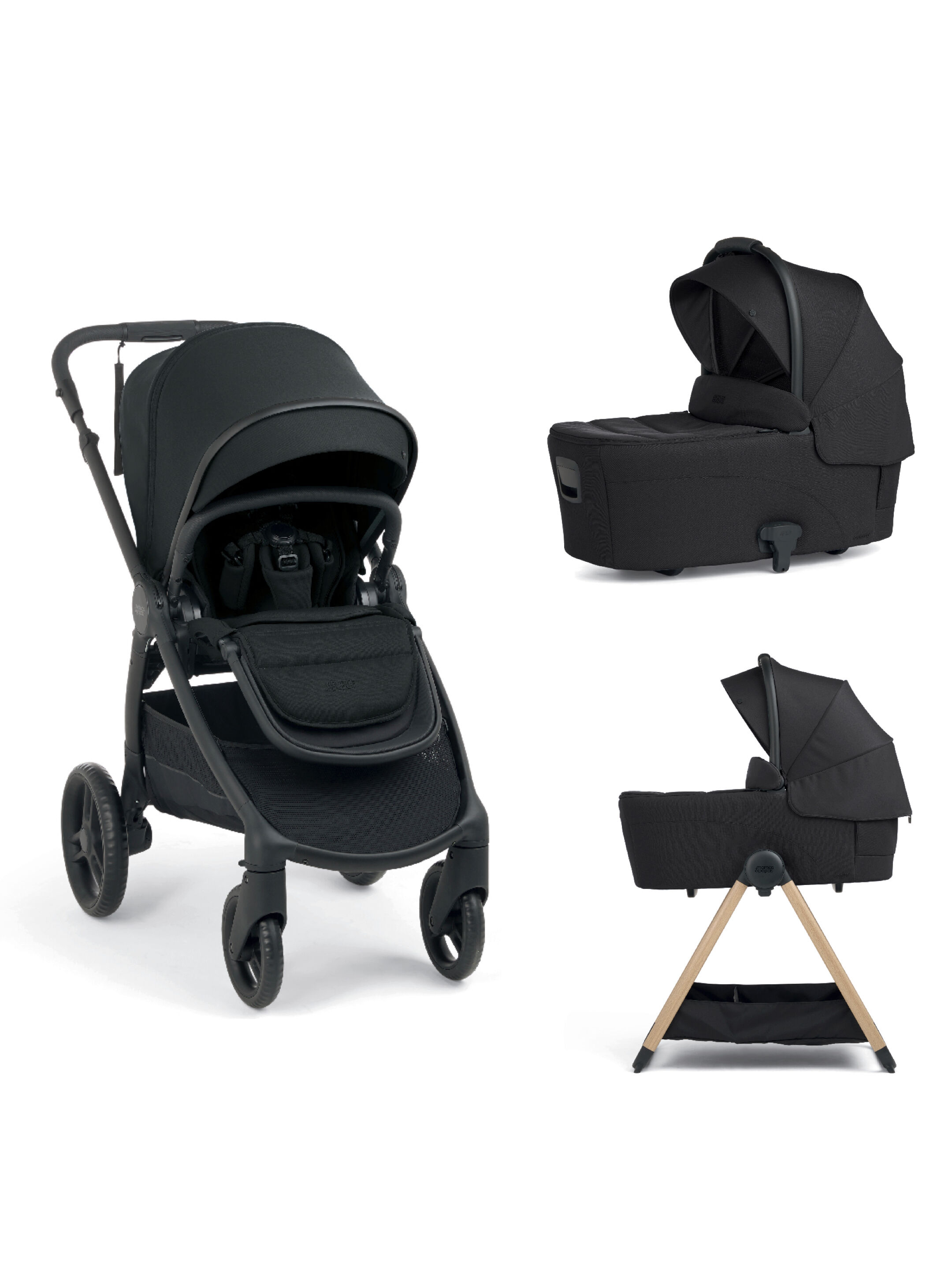 Ocarro 2 Pushchair and Carrycot Bundle with Stand (3-Pieces) &ndash; Eclipse